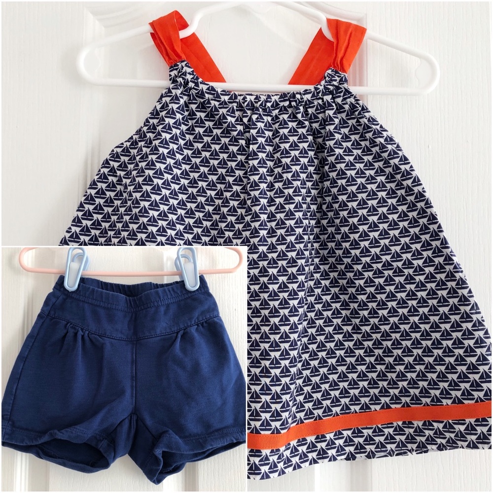 Janie and Jack Top w/Tea Collection Shorts